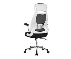 IntimaTe WM Heart Sedia da Ufficio Ergonomica Poltrona Girevole Ufficio Schienale Alto Inclinazione Sedia da Scrivania in Rete Traspirante Sedia da Computer Braccioli Pieghevoli e Poggiatesta (Bianca)