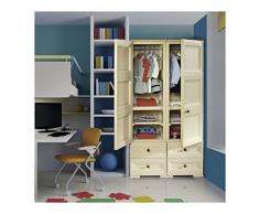 Tontarelli Omnimodus Armadio 2 Ante 4 Cassetti, Plastica, Angora, 79x47x164 cm