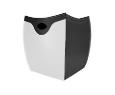 BOTTE: portalegna in cuoio colore Nero, contenitore per camino, borsa porta legna, per la casa, Ufficio, Hotel, design Firestyle®, Made in Italy.