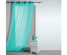 Caritex Tenda arredo con Borchie Lisa Semitrasparente 135x260 cm R711 Turchese