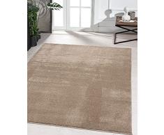 the carpet Marley elegante tappeto design soggiorno, morbido & facile cura tappeto soggiorno a pelo corto in taupe, tappeto 120 x 170 cm