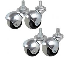 DSJ 4 Pz Mobili Ruote per Mobili da 2 Pollici Divano Sferico Divano in Nylon Mobili Cater 50Mm Dia Girevole Ruote Ruote a Piastra Fissa Ruote per Piastre Fisse Ruota Universale Fino Al Divano Cabinet