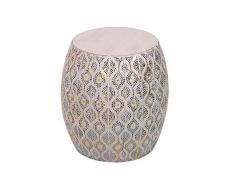 CRIBEL Modello Tavolino Lesha in Metallo in Rosa Chiaro E Oro, H42 Ømas36 Øbase30