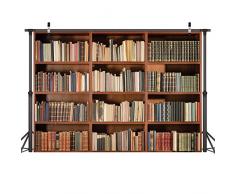 LYWYGG 7X5FT Scaffale Scaffale Libreria Vintage Libri Magici Grunge Antico Biblioteca Vinile Fotografia Sfondo Photo Studio Puntelli CP-49