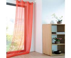 Caritex Tenda arredo Velata Monna 140x280 cm con Borchie R710 Corallo