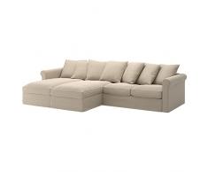 Ikea GRÖNLID Divano 4 posti con chaise longue, Sporda naturale