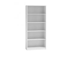 Oggi R60 Libreria Alta – Cinque Ripiani – Mobile Camera da Letto – Scaffali Contenitori – Librerie e Scaffali – Libreria – Bianco