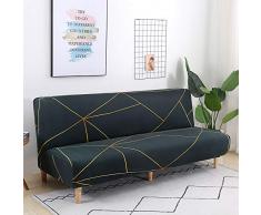 ele ELEOPTION Copridivano Senza Braccioli Pieghevole Divano Letto 3 posti all-Coperto Copridivani Elasticizzati Universale Motivo Geometrico Anti Scivolo Copri Divano, 180-210 cm (Stampato 1)
