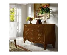 Estense - CREDENZA Legno 2 Ante con Decoro 6 CASSETTI - 4510