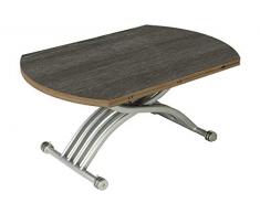 Stegert-Design Newyork tavolino Estraibile Regolabile in Altezza con Funzione Tavolo da Pranzo. Legno di Rovere HPL, di Alta qualità e Molto Robusto. con Ruote