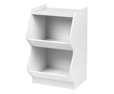 Iris Ohyama, Armadio di stoccaggio/Ripiano di stoccaggio/Armadio per bambini/Armadio con ripiano/Armadio per bambini, Moderno, Design, Sala giochi, scuola - Kids Basic Shelf - KSBS-2 - Bianco