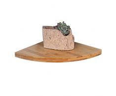 Savorliving Mensola angolare in legno, per bagno, camera da letto, soggiorno, cucina, ufficio, legno di bambù, medium