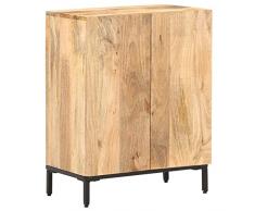 vidaXL Credenza Madia Arredamento Dispensa Armadietto Scaffale Cucina Buffet Mobiletto Arredo Vetrinetta Scaffalatura Legno Massello di Mango