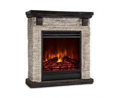 Klarstein Camino Elettrico, Camino Elettrico da Incasso con Mensola, Camino Elettrico da Parete con Fiamma LED 1800W e Telecomando, Caminetto Elettrico con Timer e Controllo Automatico di Temperatura