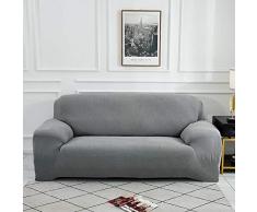 Sinoeem Copridivano Elasticizzato1 2 3 4 Posti (Regalare 2 federe) Fodere Copridivani Universale,Sofa Mobili Protettore Copertura Divano Antiscivolo, Ideale per poltrone (Grigio Chiaro, 4 Seater)