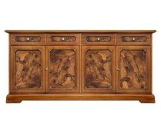 Credenza con radica 4 ante e 4 cassetti
