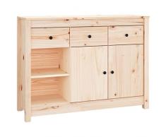 vidaXL Credenza 100x35x74 cm in Legno Massello di Pino