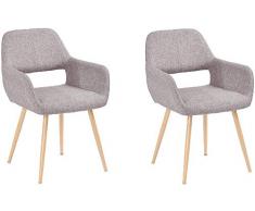 MEUBLE COSY meubles de salle à manger poltrona tessuto,metallo grigio 56 x 56 x 78 cm