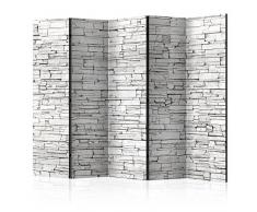 murando Paravento Pietra 225x172 cm Stampa unilaterale su Tela in TNT Parete Divisoria Interno Separatore Stanza Pieghevole Decorazioni Grigio f-B-0117-z-c