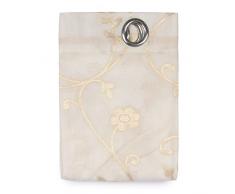 Caritex Tenda arredo filtrante Kos Effetto Lino con Borchie 140x280 cm W068 Beige