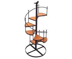 DYecHenG Stand per Piante Scaffale da tavolino con Scala a chiocciola in Metallo angolare for Fiori Adatto for Piante da Interno per Garden Balcony (Color : Photo Color, Size : One Size)