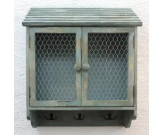 Armadio a parete 48cm Loft 12076 Armadio Scaffale a parete Vintage Shabby Ganci-guida Ganci