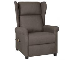 Gecheer Poltrona,Massaggiante,da Massaggio,Elettrica,Relax,Reclinabile,in Tessuto,Moderna,con 6 Punti Massaggio a Vibrazione,Poltrona Relax Reclinabile,Poltrona da TV da Salotto,Poltrona per Anziani