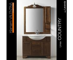 Kiamami Valentina Mobile da Bagno 105 CM Arte POVERA Finitura Legno di Noce