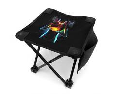 liang4268 Sgabello da Campeggio Portable Folding Camping Chair Women Fire Ball Lightweight Collapsible Stool for Hiking Fishing Travelling Gardening Outdoor 12 inch
