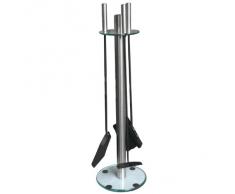 Set camino 3 pezzi in accaio inox