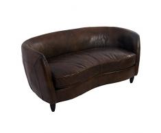 Clubsofa Winsford, divano a 2 posti, in vera pelle, stile vintage