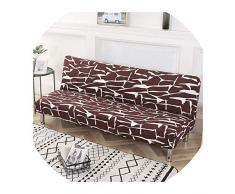 Nihaoma Europa Style Stampato Senza Braccia Divano-Letto Copertura di sede Pieghevole Slipcovers Stretch Covers Couch Protector Elastico futon Panchina,K328-Co,150-185Cm