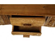 Windalf - Credenza Rustica Bilbo Winwood, Larghezza 116 cm, Altezza 50 cm, Realizzata a Mano in radica