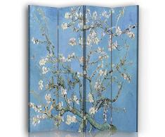LegendArte - Paravento - Separè per Interni Mandorlo in Fiore - Vincent Van Gogh cm. 145x170 (4 x)