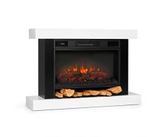 Klarstein Camino Elettrico Basso Consumo, Camino da Terra con Mensola, Camino Elettrico da Parete, Caminetto Elettrico 1900W, Camino Finto Decorativo con LED, Telecomando, Timer, Controllo Temperatura