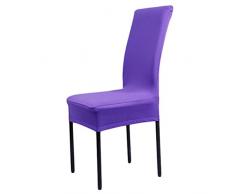 WINOMO Sala da pranzo sgabello sedia copertina Slipcover universale elasticizzato matrimonio (viola)