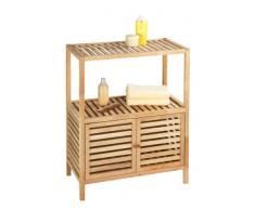 Wenko 20353100, Mobile a scaffali bagno con 2 ante Norway, Marrone (Braun)