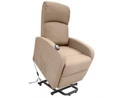 GARDENIA Mysa Elettrica, Poltrona Alzapersona, Legno, Tessuto, Acciaio, Tortora, Standard, Rivestimento