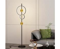 DSHGDJF Lampada da terra semplice divano nordico accanto alla camera da letto creativa Ins Wind Lampada da comodino a led Lampada decorativa circolare