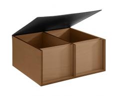 APS 11714 Buffet Box in legno di quercia, 36 x 33,5 cm, altezza 17,5 cm, con finestra rimovibile in acrilico