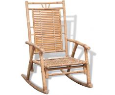 Sedia a Dondolo, Poltrona a Dondolo poltrona oscillante poltrona riposo sedia relax Sedia a dondolo in bamboo