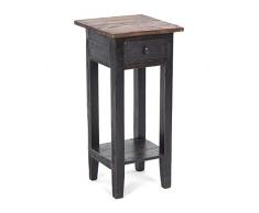 Design Delights Drawer 65 - Tavolino Vintage in Legno di Mogano Riciclato, 65 x 31 x 31 cm (A x L x P), Stile Shabby