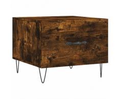 vidaXL Tavolino da Salotto Rovere Fumo 50x50x40 cm Legno Multistrato