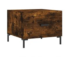 vidaXL Tavolino da Salotto Rovere Fumo 50x50x40 cm Legno Multistrato