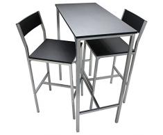 SET TAVOLO E 2 SGABELLI ARREDO SALOTTO CUCINA SGABELLO TAVOLI BAR SET RIMINI