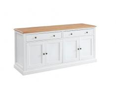 Vente-unique - Credenza 4 ante e 2 cassetti in Abete bianco - HONFLEUR