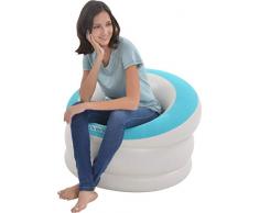 Poltrona gonfiabile Pullach Hof, circa 85 cm x 82 cm x 60 cm, mobili da gonfiare estivi per il bagno e la piscina, con kit di riparazione.