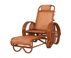 QXWJ Sedia a dondolo Patio in vimini rattan reclinabile, poltrona da pranzo pieghevole sedia da pranzo, giardino Sun Lounge sedia mobili, poltrona di divano pigro Poltrona, patio Sedia a rocker for in