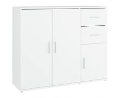 vidaXL Credenza Bianca 91x29,5x75 cm in Legno Multistrato