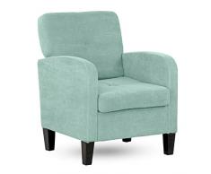 WeHome - Poltrona Relax, Poltroncina Camera Da Letto In Tessuto, Poltrona Salotto, Poltrona Camera Da Letto, Arredamento Casa, Arredo Salotto, Cucina, Soggiorno (Cedro)